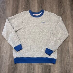 Vintage 80s MacGregor Heather Gray Blue Raglan Crewneck Sweatshirt 90s Tagged L